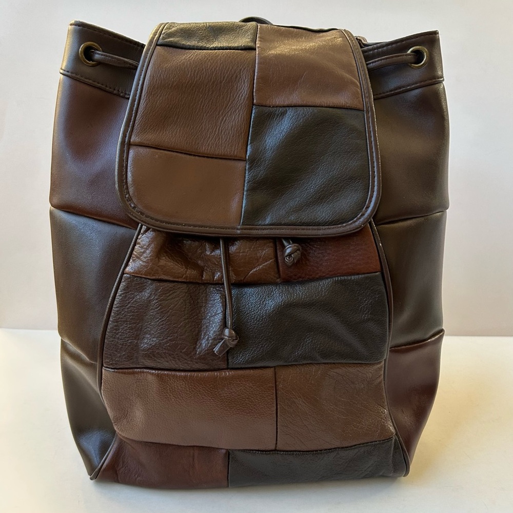 Via Romano Patchwork Leather Backpack Like New